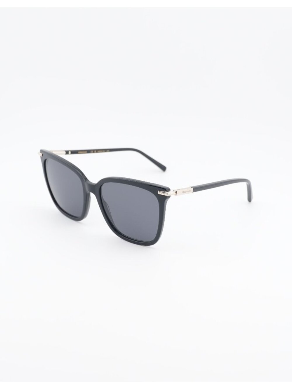Salvatore Ferragamo SF2037S 001 Sunglasses - Black Square Frame, Grey Lenses